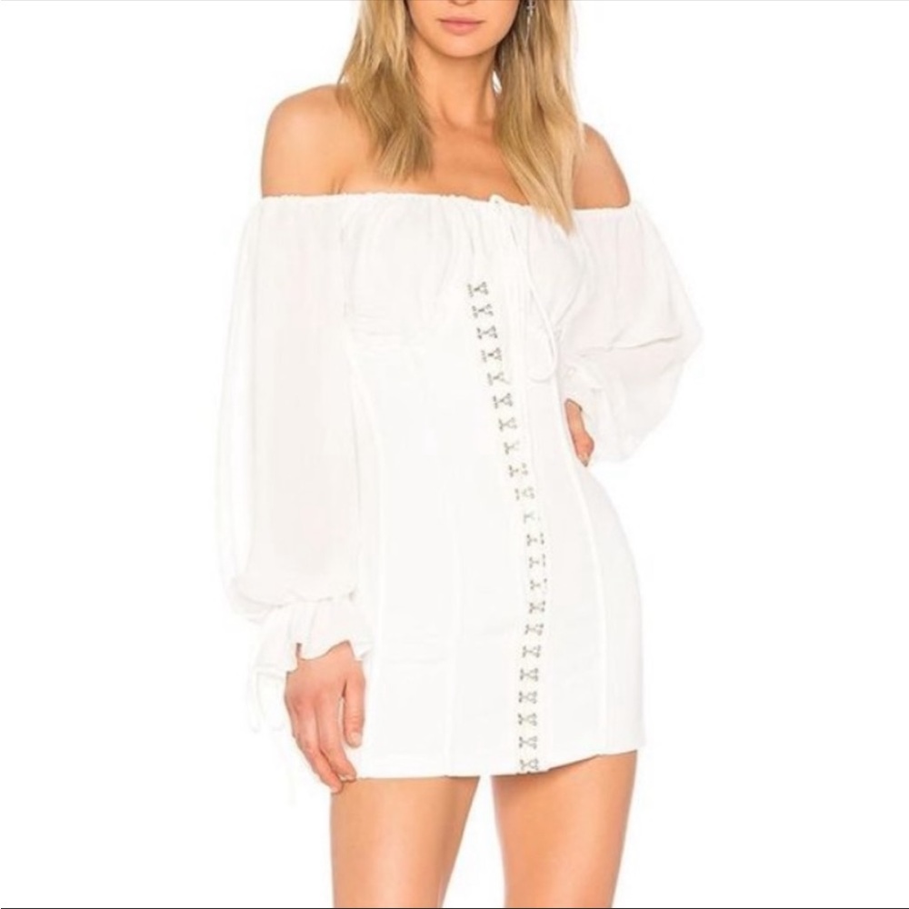 NBD Anastasia corset Dress white small NWT